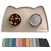 OHMO Napfunterlage Katzen Hund Futtermatte Katzen Zubehör 46x25cm Beige