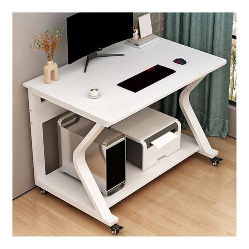 XUEERS �R���s���[�^�[�f�X�N 2�w���[ ��e�ʎ��[�� ���j�o�[�T���v�[���[�f�U�C�� ���܂��܂ȃV�i���I�ɑΉ� (�z���C�gB 60 x 55 x 75cm/23.6 x 21.7 x 29.5�C���`)