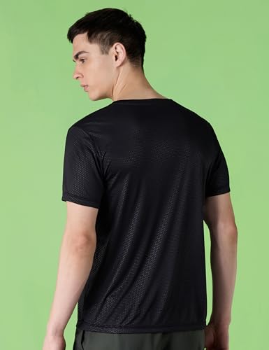 Image of Amazon Brand - Symbol Men's Active /Sports Tonal Printed T-Shirt | Round Neck | Regular Fit (Available in Plus Sizes)