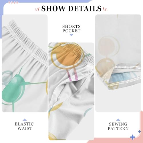 ZZXXB Cololful Molecule Formula Boys Long Pants Soft Trousers Elastic Waist Kids Lounge Bottoms with Pockets S-XL4