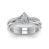 SISGEM Marquise Cut Infinity Twist Engagement Rings Set for Women,1.84/2.84 CTW Moissanite Rings Sterling Silver Wedding Engagement Anniversary Bands Set Free Engraved (silver-white)