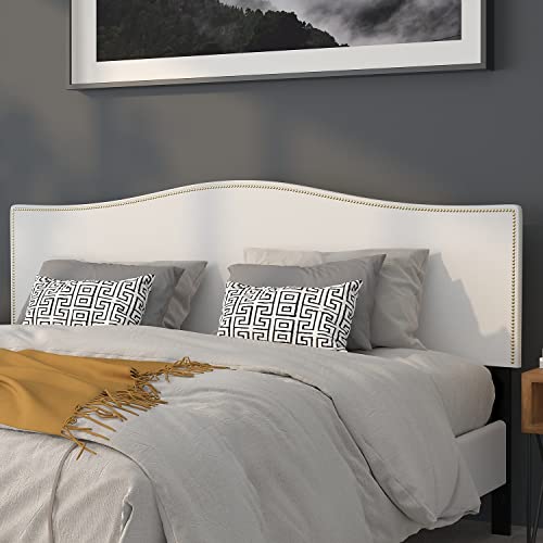 Flash Furniture Upholstered Headboard, King, White #TOP1