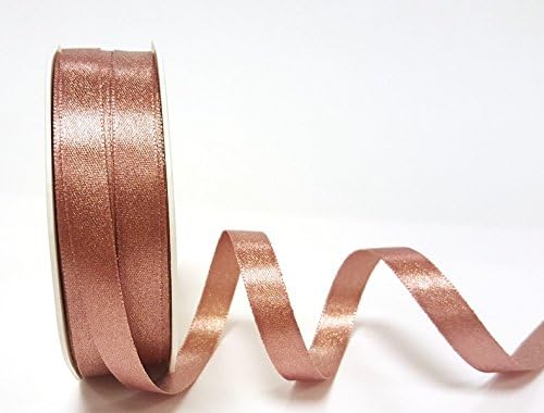 Rose Gold Sparkle Satin 10mm Ribbon by Bertie's Bows Ribbon on a 20m Roll