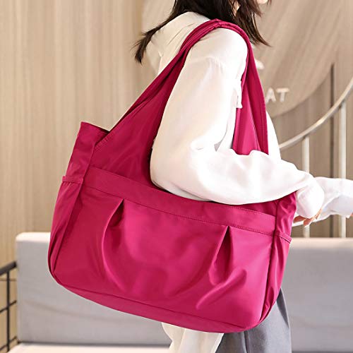 Bolso tote para mujer de nailon ligero, bolso grande con múltiples bolsillos, bolso de hombro para trabajo y viaje miniatura 2