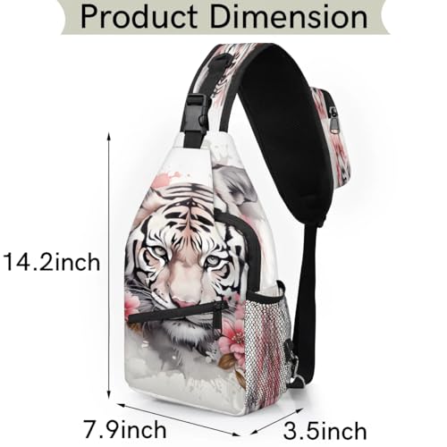 Bolso Crossbody Unisex Tiger Moda Viaje 7.9x3.5x14.2 in miniatura 2