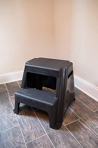Rubbermaid RM-P2 2-Step Molded Plastic Stool with Non-Slip Step Treads, 300-Pound Capacity (Amazon Exclusive)