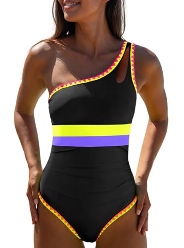 popvil One Shoulder One Piece Swimsuits for Women 2025 Slimming