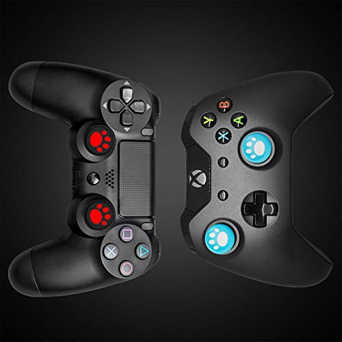 28 Pieces Cat Thumb Grips Caps Replacement Cat Claw Joystick Cap Silicone Cat Analog Stick Cover Compatible With Ps5 Ps4 Ps3 Ps2 Xbox 360 Xbox One Controllers #TOP1