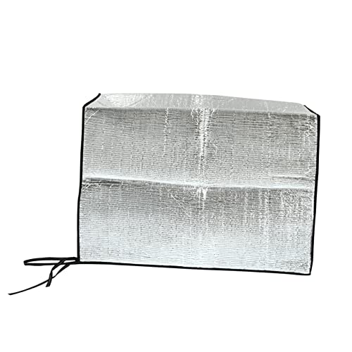 KONTONTY エアコンサンシェードカバー アルミフィルム保護ケース 屋外用 80x55x30cm ブロッカー 減圧器