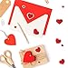 Ruisita 60 Sheets Glitter Heart Stickers Valentine's Day Love Decorative Sticker for Scrapbooking or Embellishment (Color 2)