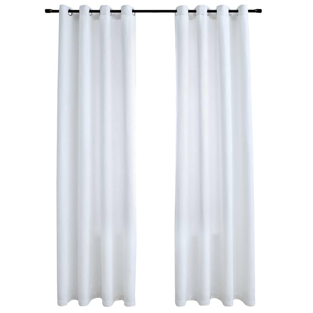 Rideaux à oeillets en polyester aspect daim au tombé lourd et élégant pour grand rail