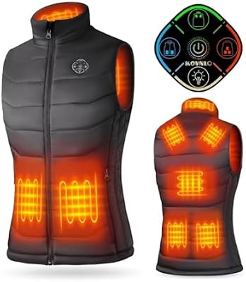 KOVNLO Women's Heated Vest with 5-in-1 Smart Controller – Lights‑Out Design, Electric Heated Jacket...