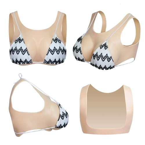 Silicone Breasts Forms,Silicone Breastplate B-G Cup Fake Boobs for Crossdressers Transgender Drag Queen Cosplay(U-Back)4