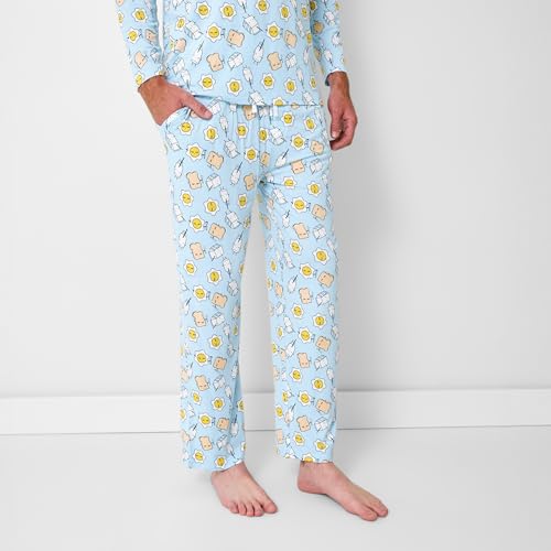 Image of Little Sleepies Mens Pajama Pants, Soft Viscose from Bamboo PJ Bottoms for Family Matching Set, Mens Sleepwear PJs w /Pockets