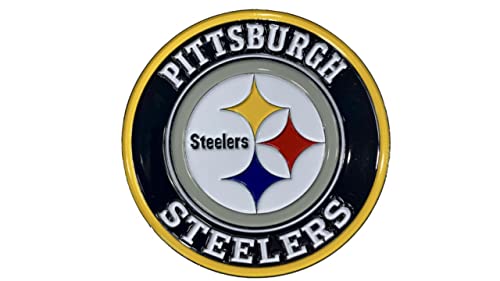 Pittsburgh Steelers NFL Metal 3D Team Emblem by FANMATS All Weather Decal for Indoor/Outdoor Use - Easy Peel & Stick Installation on Vehicle Cooler Locker Tool Chest Unique Gift for Football Fan