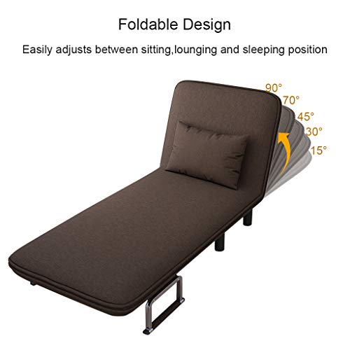 Alalaso Sofa Bed Folding Sleeper Bed Chair,Single Sleeper Convertible Chair Lounger Couch Recliner Bed (Ship from USA)