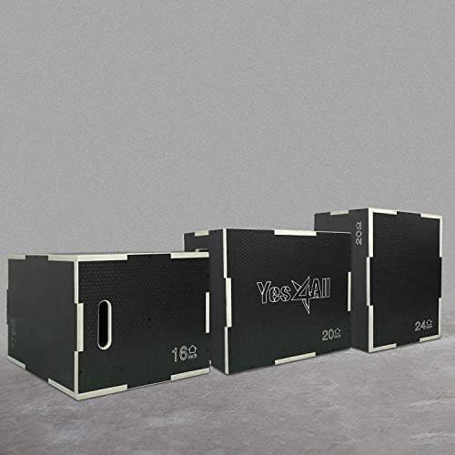 Yes4All 3 in 1 Non-Slip Wooden Plyo Box, Plyometric Box for Home Gym and Outdoor Workout - Image 3