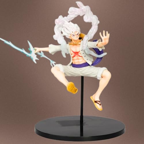 Image of Blue Aura Gear 5 Monkey D Luffy Action Figure Height-21cm Multicolour PVC Collectible | Luffy in Air