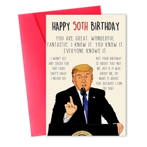 ACHICGIRL Funny 50th Birthday Card, Great 50th Birthday Gifts, Naughty Birthday Card for Him Her,...