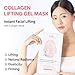 CANDORLOV Overnight Collagen Lifting Gel Mask 5 pcs, Korean Face Lifting Deep Hydrogel Mask for Glass Skin, Anti-Aging with PDRN (Salmon DNA), Hyaluronic Acid for Elasticity, Firmness