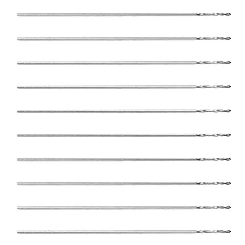 Respicefinem 10pcs 0.3mm Straight Shank Twist Drill Small Drill Bit Pearl Punch Small Drill Bit Small Straight Drill Tool