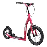 STAR SCOOTER Kinder Tret Roller ab 8 Jahre | City Kick Scooter Luftreifen Höhenverstellbar 16 Zoll New Gen | Pink