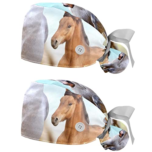 Chapeaux de Travail Anti-Transpiration JDEZ Casquettes Bouffantes Lot de 2