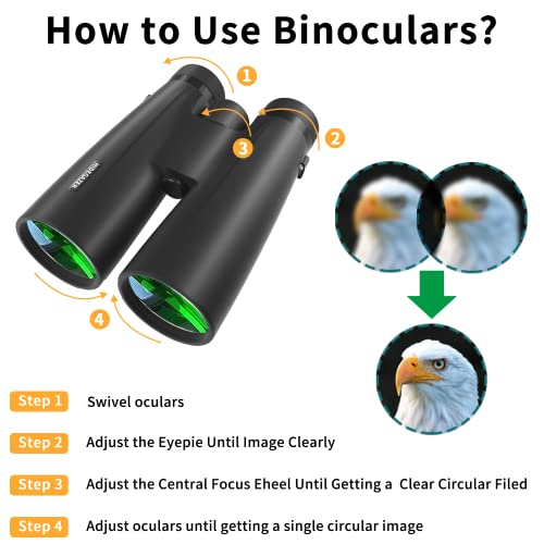 12X50 Compact Hd Binoculars - Capture Unforgettable Moments With Clear Low Light & Anti-Fog Vision - Splashproof For Adventure Seekers - Bird Watching,Hunting,Concerts,Sports,Travel #TOP4