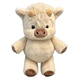 Starnearby Running Cow Plush, 16,5 Zoll Plüschtier Einer Laufenden Kuh, Niedlich Wildschwein Stofftier, Weiche und Bequeme Plüschtiere, Geburtstagsgeschenke für Jungen und Mädchen (Khaki)