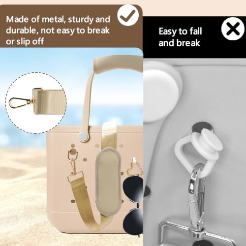 Image of LBU Strap for Bogg Bag Accessories with Handle Wrap, Detachable Shoulder Pad, 2Pcs Key Holders Adjustable Crossbody Shoulder Strap Wrap for XL /Medium /Small Rubber Tote Beach Bog Bags (Light Gold)