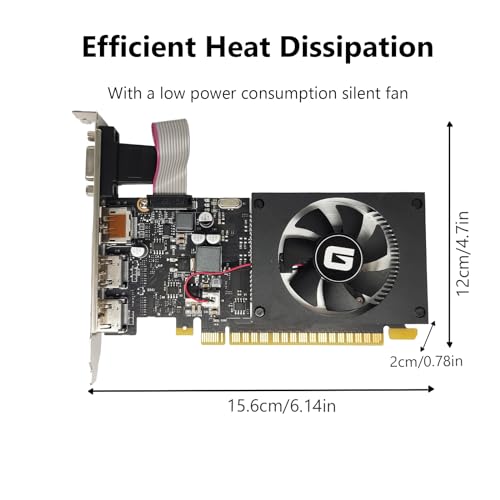 GeForce GT 730 4G Low Profile Graphics Card, 2X HDMI, DP, VGA, DDR3, PCI Express 2.0 x8, Entry Level GPU for PC, SFF and HTPC, Compatible with Windows 11 - Image 4