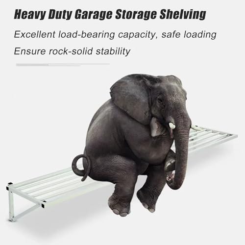 Heavy Duty Wall Shelves, Space-Saving Storage Rack for Garage, Shop, Shed, Office, Basement Organization - Image 5