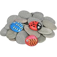 Flache Steine zum Bemalen Set, 3–5cm Glatte Kieselsteine zum Bemalen Dekosteine Naturstein Flache Kieselsteine zum Basteln Marmorkies Zierkies Kiesel für Gartendeko (3-5 cm | etwa 11-13 Stück)