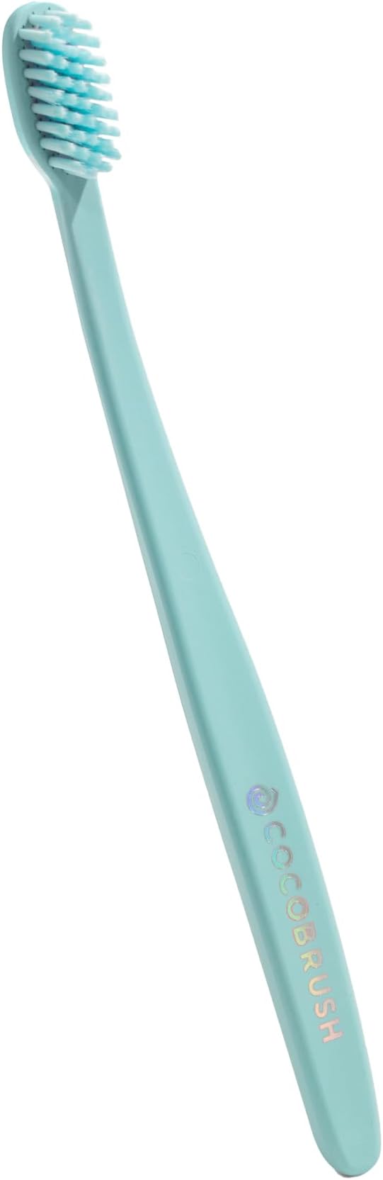 Cocofloss Cocobrush, Ultra-Soft Manual Toothbrush, Dentist-Designed, Gentle on Gums, Made from Recycled Plastic, Blue Bliss