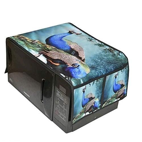 Image of Digital Printed Microwave Oven Top Cover with 4 Pockets (15X36inch),Multi.