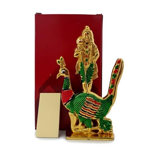 Image of Steel Murugan Vel Statue (8 cm) | Divine Lord Karthikeya Spear for Car Dashboard & Pooja Room Decor | Durable Red Vel Idol for Altar & Spiritual Gifting (Multi)