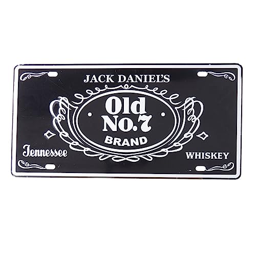 Image of Jack Da niels Old No.7 Vintage Retro Metal Signs - License Wall Plate, Decorative Car Tag for Cafe, Restaurant, Shop, Home, Hotel, Club, Office, Living Area - Design Plaque