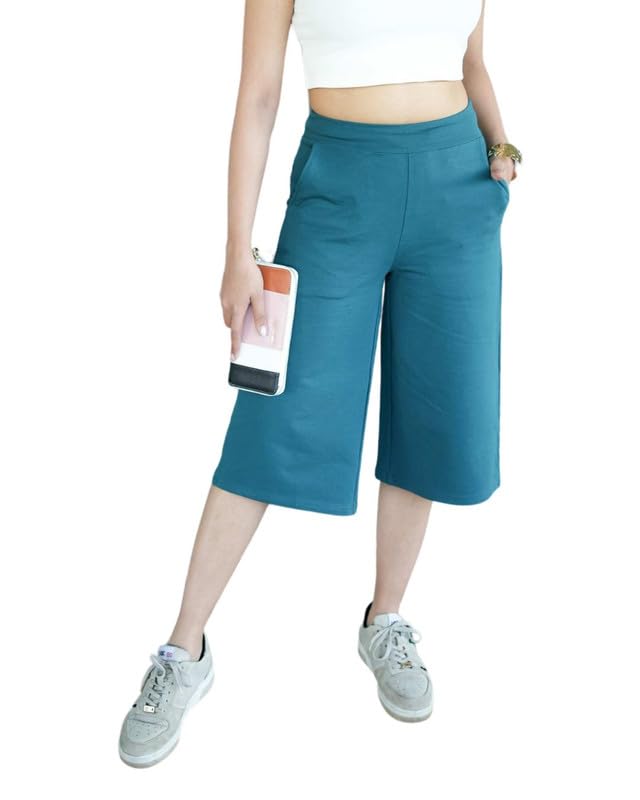 Mlada Women's Regular High Rise Calf Length Culotte Formal Office...