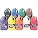 Constructive Playthings Kids 9-Color Tempura Paint Gallons Set with 12 Art Smocks, Washable Paints and Painting Aprons for Classrooms