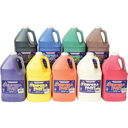 Constructive Playthings Washable Tempera Paint Set (Pack of 9)