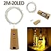 Produktbild sdgfd 20LED 2M LED Flaschenlicht Weinflasche Lampe,Flaschenlichter Lichterketten Nacht Licht Weinflasche Flaschenlicht Kork Flaschen Licht LED Lichter Lichterkette