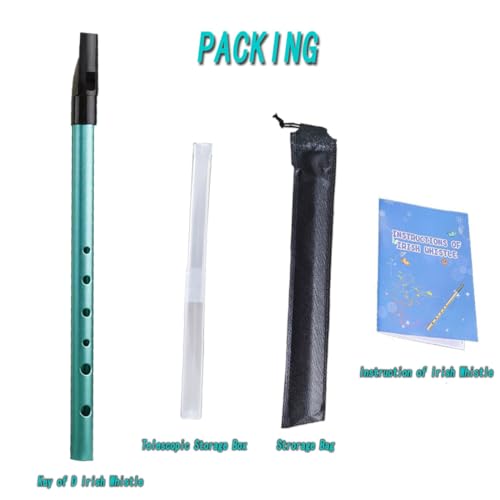 SDCYOW Irish Tin Whistle - Brass Penny Whistle in Key of D