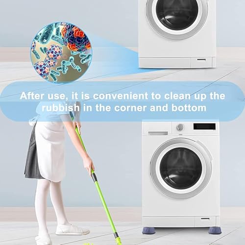 Jimkply Waschmaschinenfüße 4 Stück, Anti-Vibrationsfüße mit Gummi-Unterlage, Universelle Geräuschdämpfer, rutschfeste Maschinenfüße, für Waschmaschine, Trockner, Kühlschrank