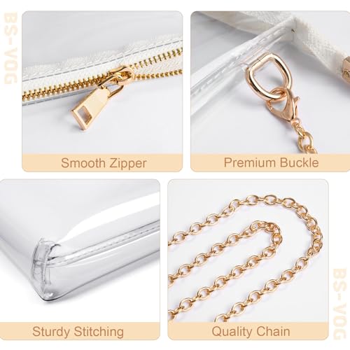 Clear Purse for Women - Stadium Approved Small Crossbody Bag with Zipper, Clear Stadium Bag for Concerts, Sports4