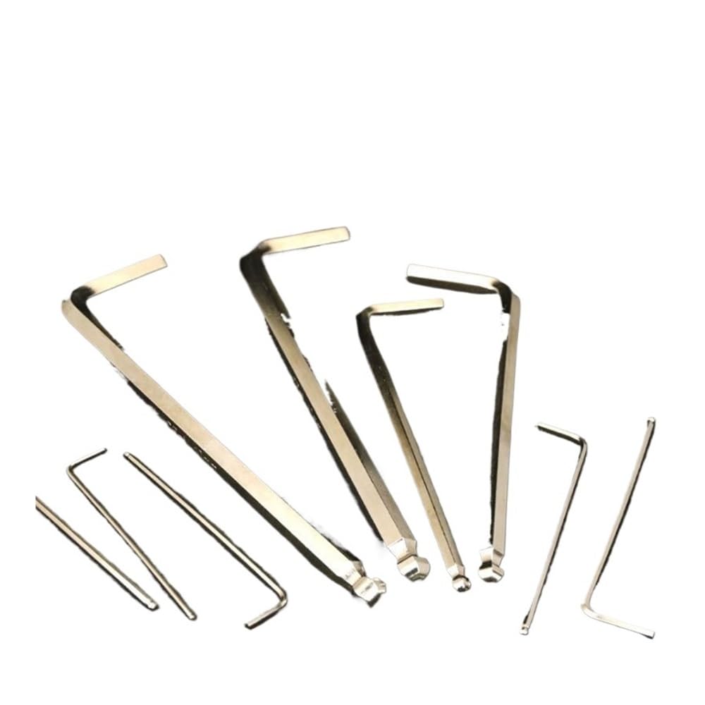 klucz imbusowy, Zestaw kluczy imbusowych z łbem kulowym, metryczny klucz sześciokątny typu L, stop Cr-V, 1/5/10 szt., wiele rozmiarów(5pcs,6mm-(139mm L))