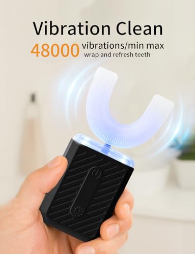 Image of U-Shaped Electric Toothbrush for Adults, U-Shaped Electric Toothbrush with 3 LED Lights & 4 Cleaning Modes, ultrasonic Toothbrush with 60-Second Vibration, IPX7 Waterproof