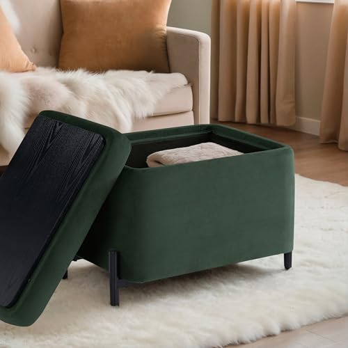 Studio Living Connor 24 Velvet Storage Ottoman