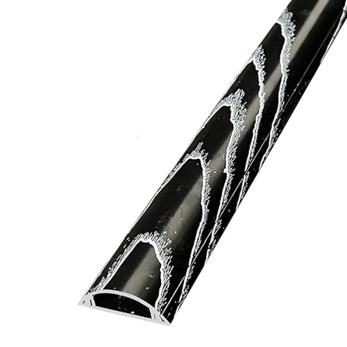 Protection de câbles au sol en alu Black Wood 28x10mm pour couloir et garage