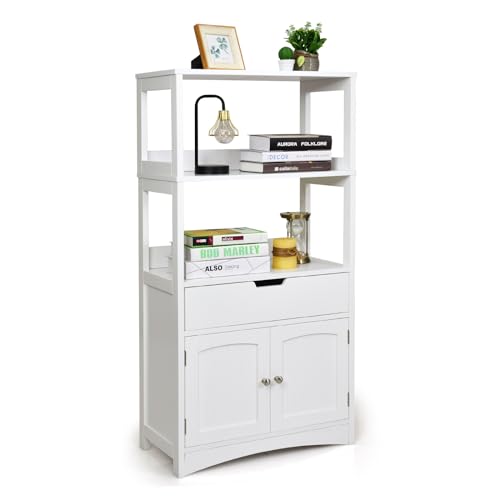 Librerias Blancas con Puertas y Cajones Marca HOMASIS