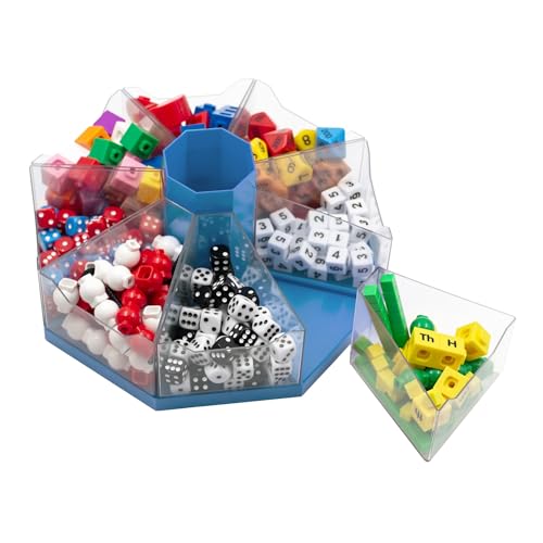 Image of Junior Learning: Classroom Caddie - Blue - 360 Spinning Class & Desk Organizer, Holds 8 Removable Compartment Trays, Store Art & Writing Supplies